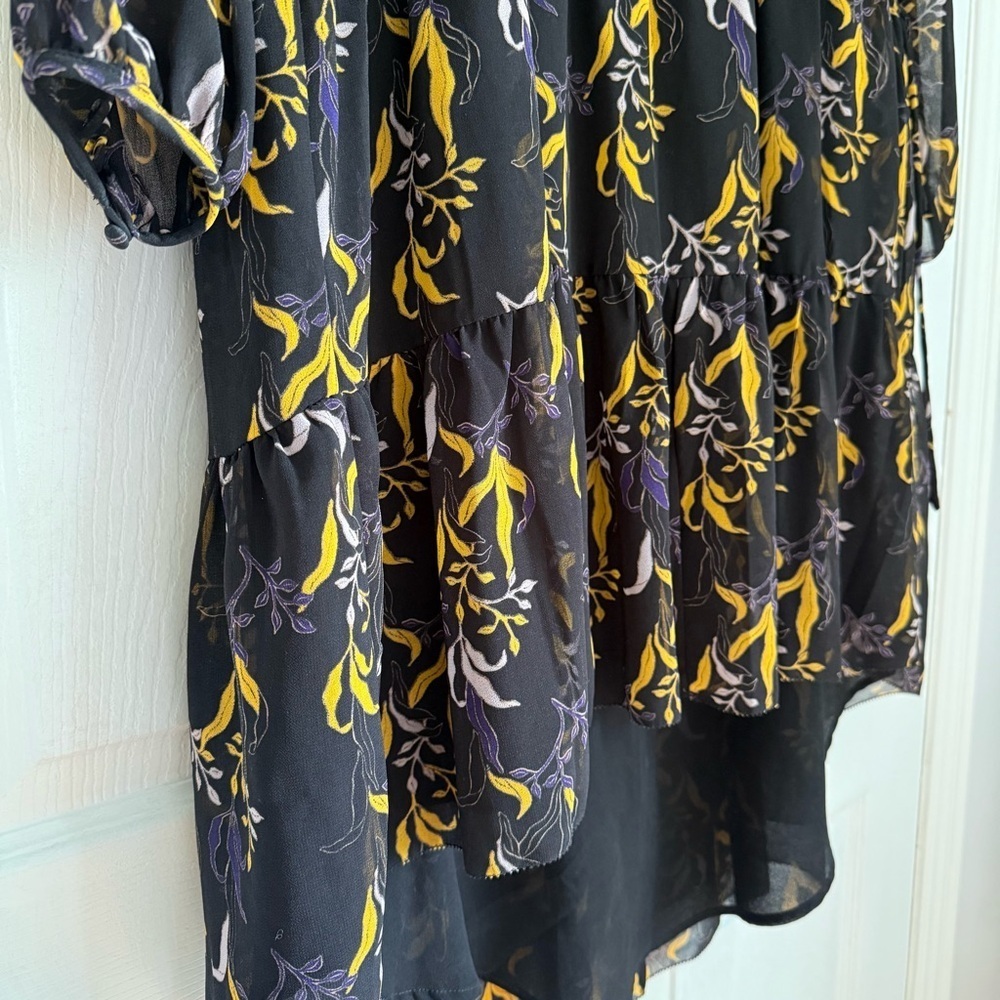 Aritzia Wilfred black floral oversized Leman dress - size 2 (Medium) - Picture 7 of 8